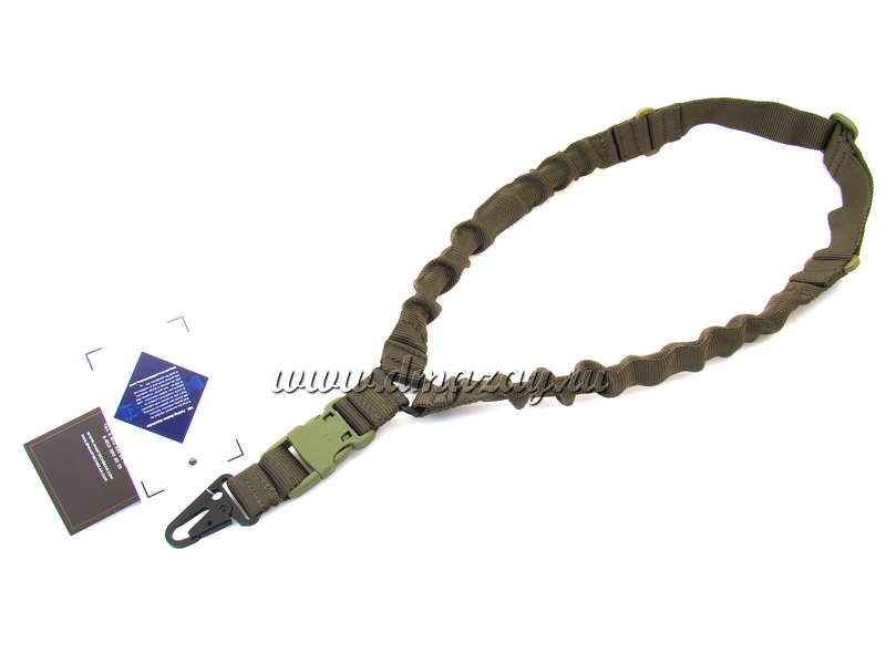 Ремень тактический одноточечный Wartech TS-106-OD, с защелкой-фастексом для сброса оружия и эластичными стропами, ОЛИВА