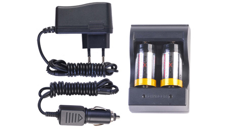 Зарядное устройство NTR123A SET 3V для литиево- ионных аккумуляторов типа 123A Li-Ion автомобильное и сетевое