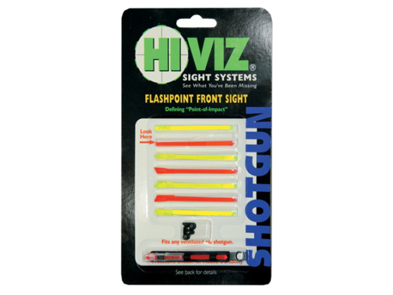 Мушка оптоволоконная Универсальная Hiviz Flashpoint FP1001 для гладкоствольных ружей, 8 волокон красного и желтого цвета .