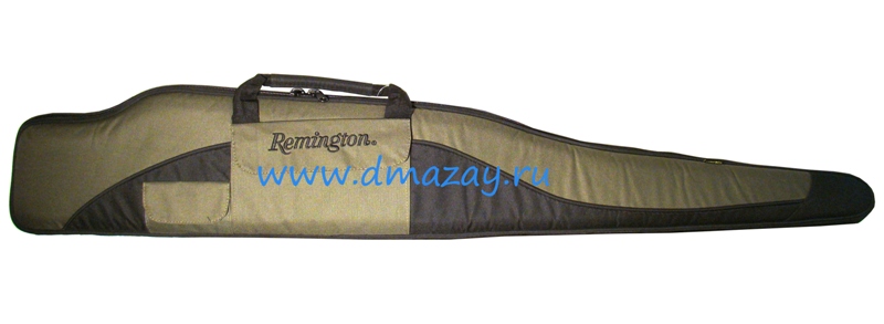 Чехол Remington (Ремингтон) с лямкой на плечо для оружия длиной до 130 см мягкий не промокаемый полиэстер #18966 чёрно-зеленый