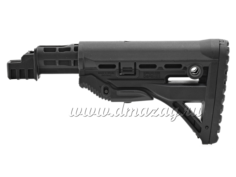 Приклад телескопический со встроенным буфером отдачи GL-SHOCK FAB Defense RBT-K47 FK для АК, Сайга, Вепрь с нескладными прикладами