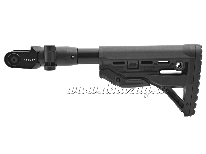 Складной телескопический приклад со встроенным буфером отдачи GL-SHOCK Fab-Defense M4-AKMS P на АКМС