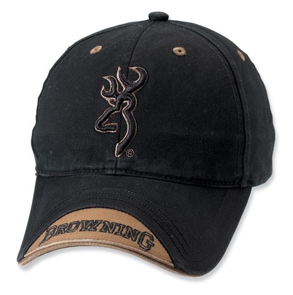 Бейсболка Browning черная с бежевой вставкой на козырьке. Артикул 308311991.