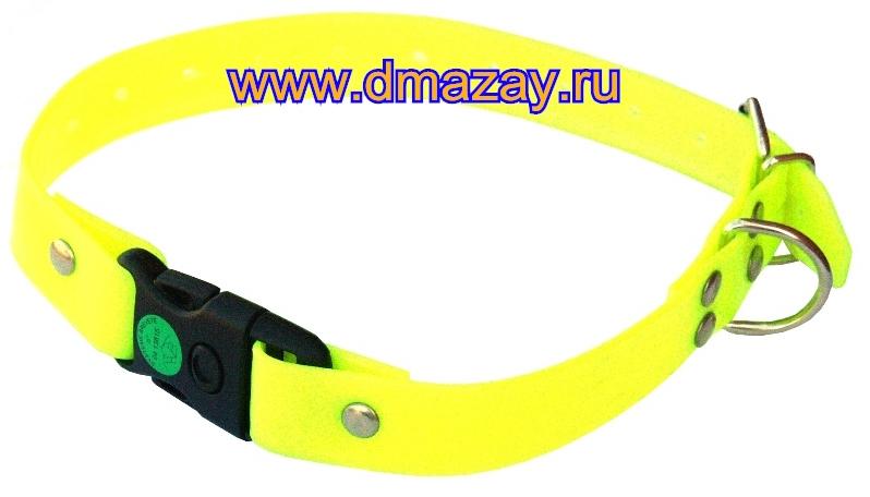 Ошейник для собак флуоресцентный (светоотражающий) ярко желтый CCRJ6025