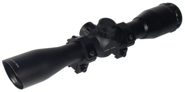 Оптический прицел LEAPERS (Липерс) SCP-U432FD UTG 1" 4X32 Full Size Tactical Mil-dot Scope with Airgun/.22 "ласточкин хвост" Rings, Pre-adj @ 35 Yds