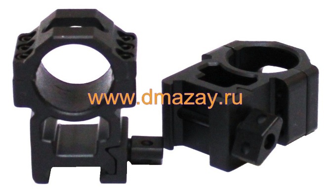    (, )    /    25,4    LEAPERS () RG2W1206 Max Strength Picatinny Rings: 2PCs, 1" Diam, High Profile, Full Size