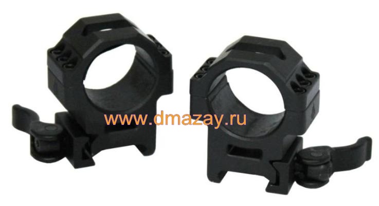    (, )    /    30    LEAPERS () RQ2W3156 UTG Max Strength LE Grade Quick Detach Picatinny Rings: 2PCs, 30mm Diam, Mid Profile