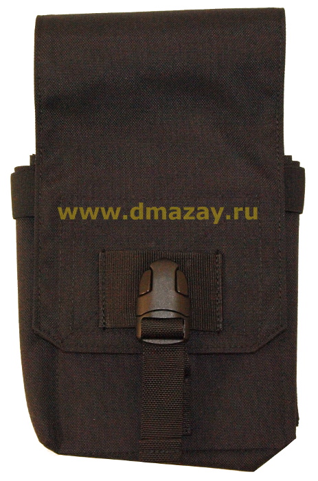 Закрытый подсумок WARTECH для ШЕСТИ магазинов АК/РПК или короба ПКМ, нейлон, черный арт.MP-109-BK