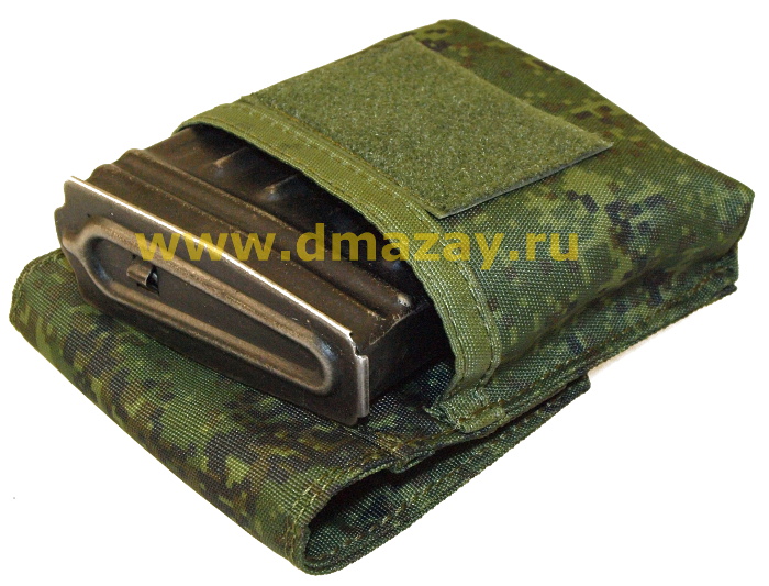 Закрытый подсумок WARTECH для ОДНОГО магазина СВД/ТИГР, нейлон, камуфляж арт.MP-114-ZU