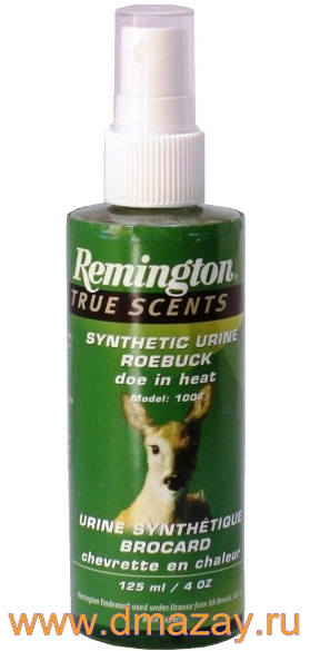 Приманка пахучая для косули REMINGTON (BUCK EXPERT) 1006 Synthetic Urine Roebuck Stagdeer Doe in heat спрей во флаконе 125 мл (4 OZ)