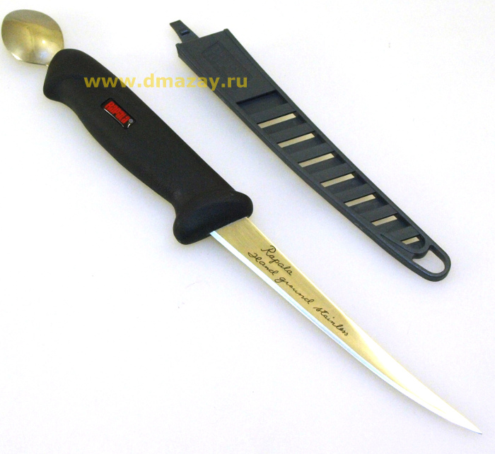 Филейный нож Rapala (Рапала) серии "Spoon Fillet", клинок 15см, с ложкой, арт.RSPF6