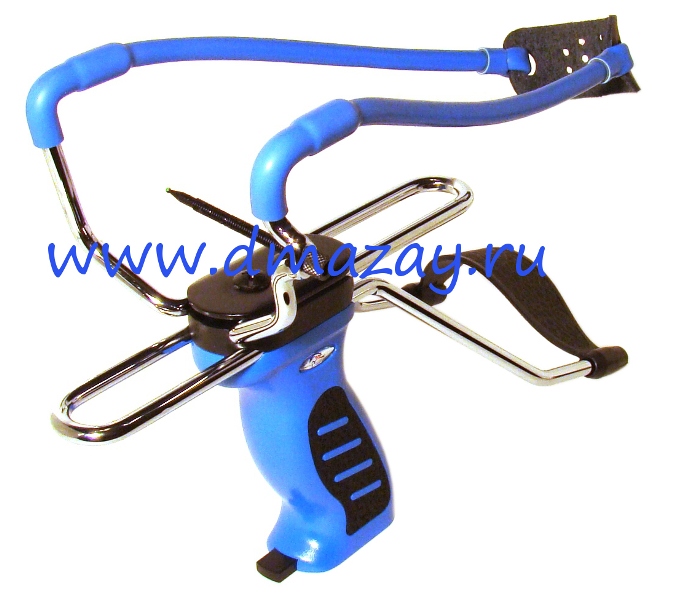 Рогатка спортивная Magic Slingshot MK-SL06/BL с упором, отсеком для шаров и прицелом (синяя)