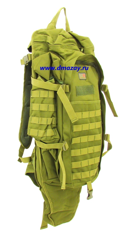 Тактический рюкзак со встроенным чехлом для переноски оружия длиной до 115 см -SIVI- (Сиви) 7020, непромокаемый, с поясной поддержкой, цвет Зеленый