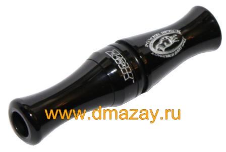 Манок духовой классический для охоты на белолобого гуся Zink Calls Power Speck Goose Calls Black Acrylic черного цвета + обучающий DVD фильм на русском языке в подарок