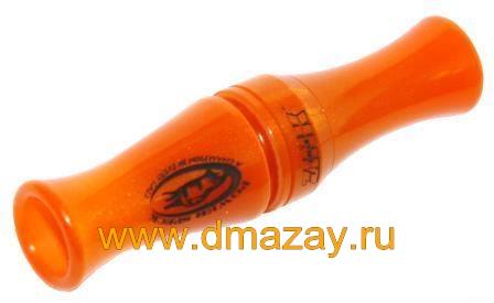 Манок духовой классический для охоты на белолобого гуся Zink Calls Power Speck Goose Calls Orange Acrylic оранжевого цвета (без диска)