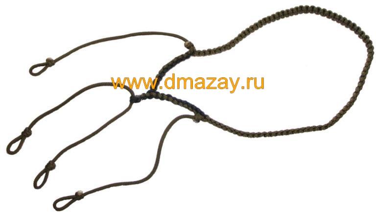 Подвес (подвяз, шнурок плетеный) разгрузочный для манков духовых классических для охоты Zink Calls на 4 манка