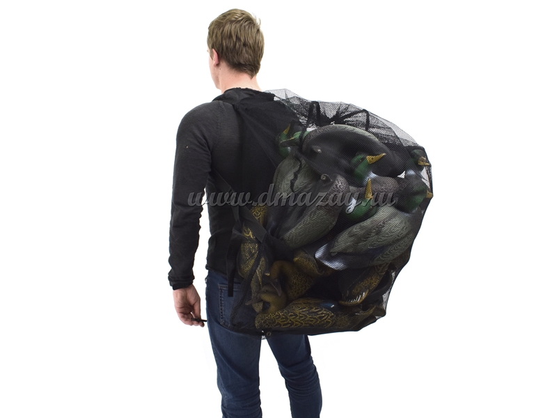 Мешок-рюкзак (баул, сумка, сетка) для переноски подсадных корпусных и полукорпусных чучел гусей и уток MANKOFF