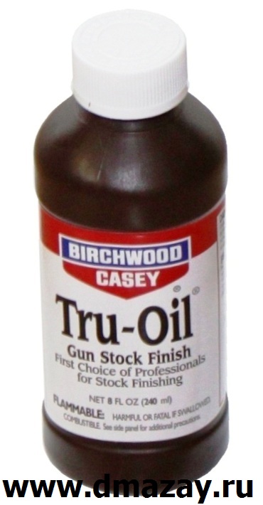 Покрытие и пропитка для ложи (приклада) и цевья BIRCHWOOD CASEY 23035 TRU OIL GUN STOCK FINISH комлевый орех в пластиковом флаконе 240 мл (8 fl oz)