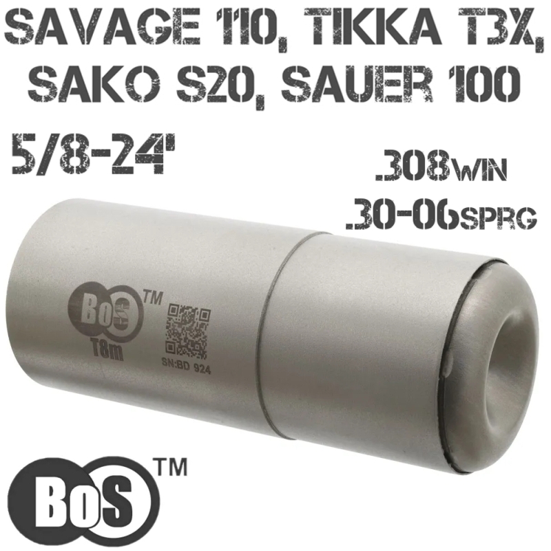 ДТКП (ДТК, банка от Кука) BoS T8m на Savage 110, Tikka T3x, Sako S20, Sauer 100, резьба 5/8"-24 UNEF