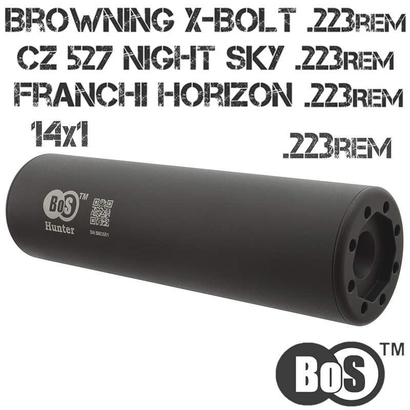 ДТКП (ДТК, банка от Кука) BoS Hunter на CZ 527 Night Sky, Franchi Horizon 223Rem, Browning X-Bolt 223рем, резьба M14x1R