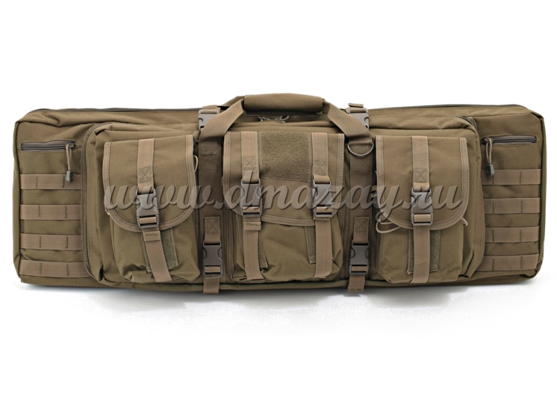 Кофр-рюкзак (чехол) для двух ружей (карабинов, винтовок) с оптикой длиной до 95см, цвет Койот