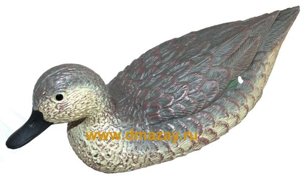 Чучело подсадное чирок-свистунок утка плавающее килевое пластиковое PRC 7355