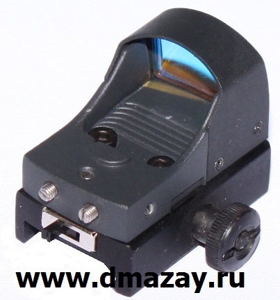 Тактический коллиматорный прицел (коллиматор) на планку Вивера (WEAVER) Firefield (YUKON) FF26001 (прицельные марка точка, красная подсветка) черного цвета