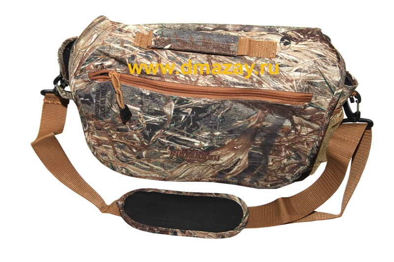 Охотничья наплечная плавающая сумка Flembeau Outdors Флембау 6015DB Duck Blind камуфлированная осенний лес, кустарник 