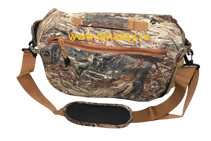Охотничья наплечная плавающая сумка Flembeau Outdors Флембау 6015DB Duck Blind камуфлированная осенний лес, кустарник