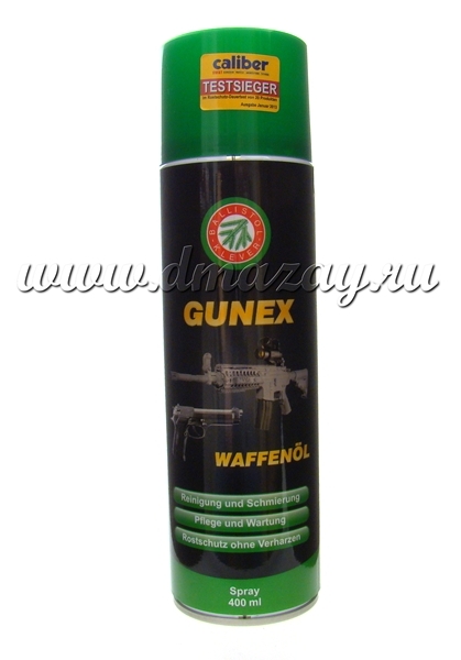 Оружейное масло Gunex (Гунекс), спрей, объем 400мл арт 22254