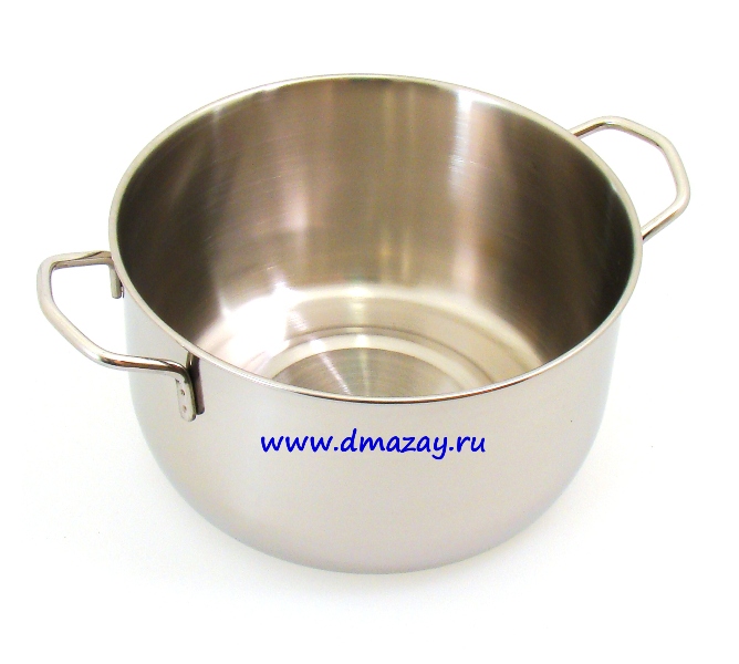 Кастрюля армейская из нержавеющей стали 3 литра для газовой плиты и открытого огня