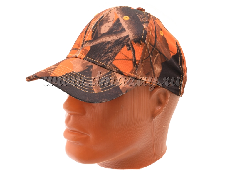 Бейсболка (кепка) сигнальная CAP America для загонной охоты, цвет Оранжевый лес