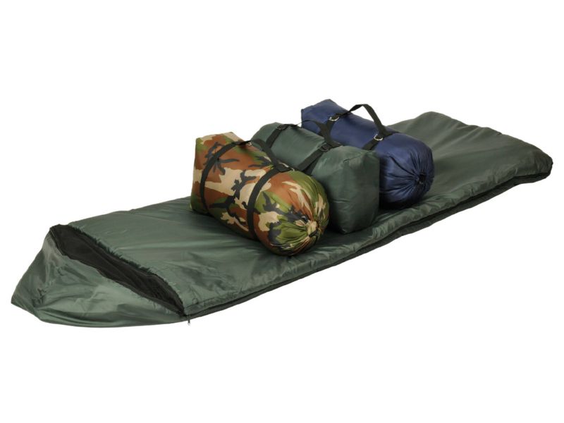 Спальный мешок-одеяло Сталкер "Экстрим" 70х210см, капюшон с антимоскитной сеткой, цвет камуфляж