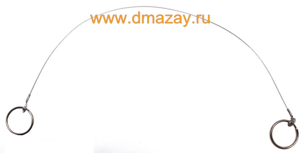 Пила (походная) складная карманная проволочная из стали длиной 37 см Max Fuchs (MFH) 27083 wire saw with rings