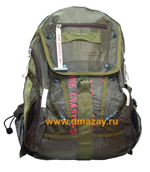 Рюкзак 30 литров летчика стилизованный Rucksack Nylon PT oliv городской зеленый Pure Trash 30026 Германия