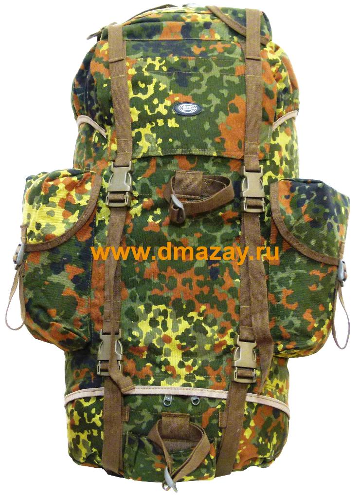 Рюкзак 65 литров тактический камуфлированный BW Kampfrucksack flecktarn Cordura туристический смешанный лес большой охотничий 30243V Германия