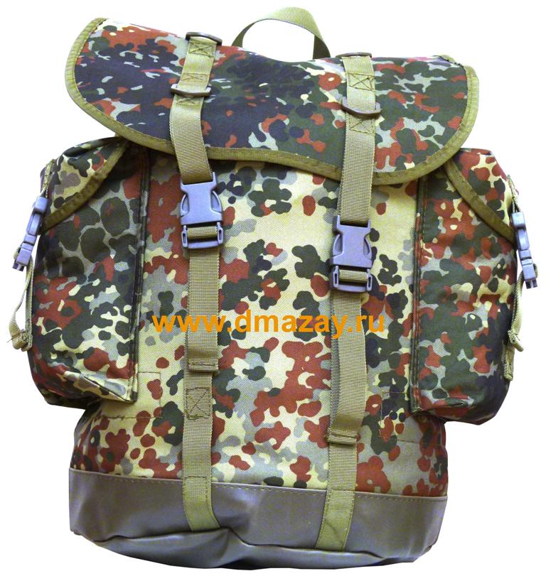 Рюкзак 30 литров тактический горный ранец камуфлированный BW Gebirgsrucksak flecktarn Baumwolle брезент с ПВХ туристический смешанный лес охотничий 30293V Германия
