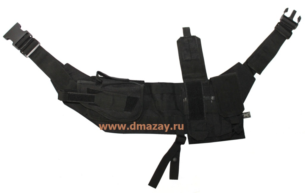 Плечевой ремень (перевязь, бандольер) с кобурой и подсумком MAX Fuchs MFH 30707A черный