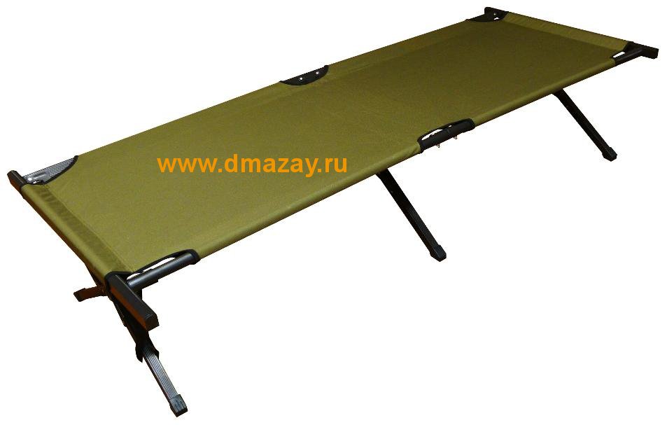 Походная туристическа раскладушка НАТО oliv зеленая алюминиевый каркас US Cot MFH 31933