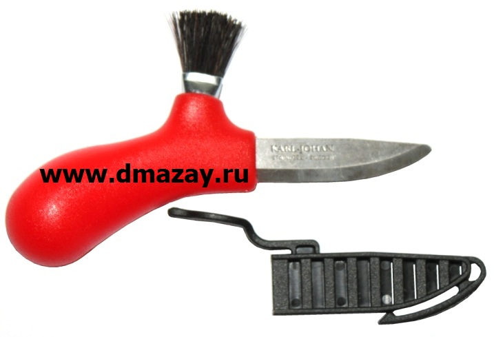 Нож грибника MORAKNIV (Муракнив, Мора Кнайв) Karl – Johan Mushroom 1-507 с рукоятью красного цвета