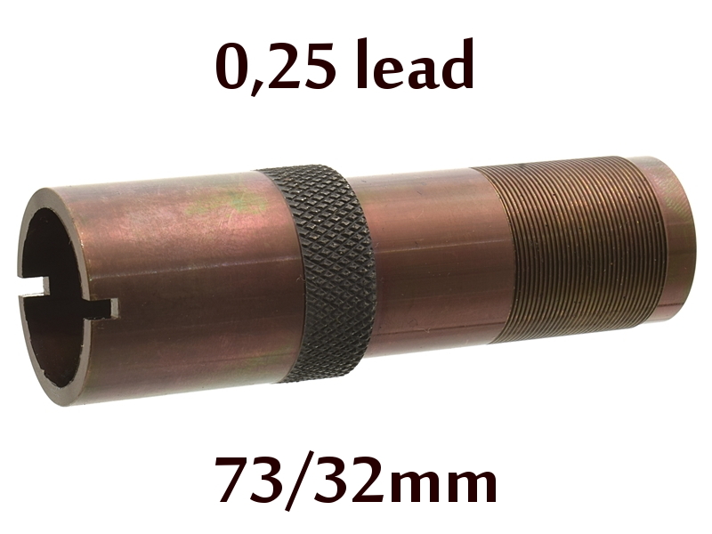 Дульная насадка (чок) 12 калибра из легированной стали на МР (ИЖ) 155, 153, 27 длина 73/32мм, сужение 0,25 lead - цилиндр с напором (IC) (13402)