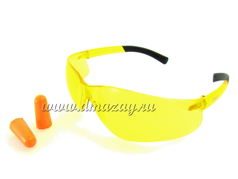 Очки стрелковые Pyramex Mini Ztek PYS2530SNDP + Профессиональные беруши (31ДБ)