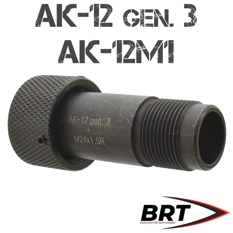 Переходник (адаптер) на АК-12м1 2023, 2024г, TR3 gen3 - М24Х1.5R для установки банок от АК-74, BRT (Брт)