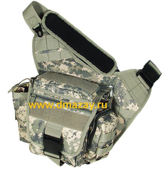 Тактическая сумка на плечо Leapers (ЛИПЕРС) PVC-P218R серый/бежевый цифра UTG® Multi-functional Tactical Messenger Bag Army Digital