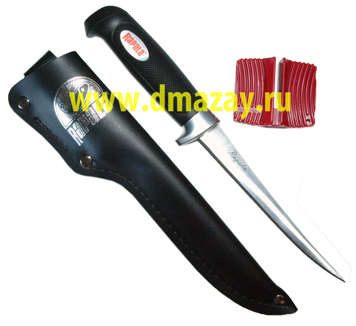 Филейный нож Rapala BP704SH1 4" (клинок 10см) серия "Soft Grip Fillet"