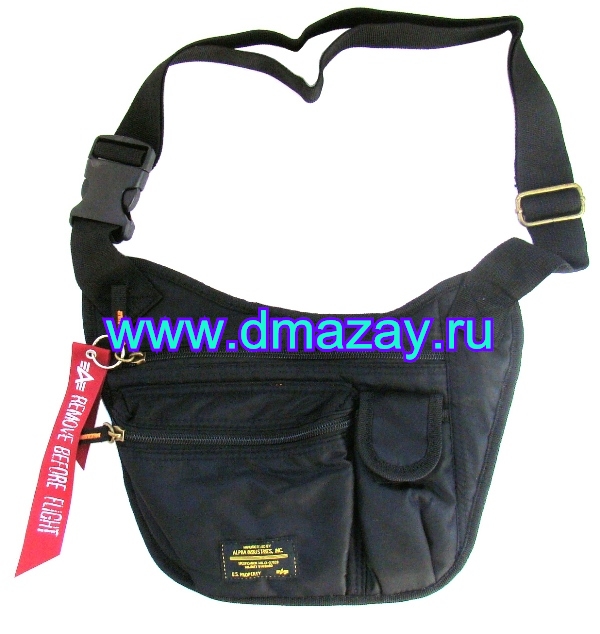 Сумка - пояс Alpha (Альфа) Courier (Курьер) black (черная)