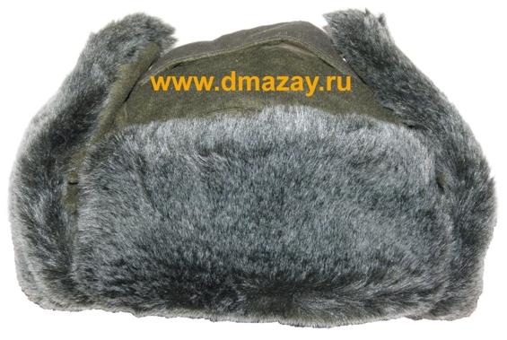 Шапка зимняя ушанка искусственный мех охотничья цвет хаки