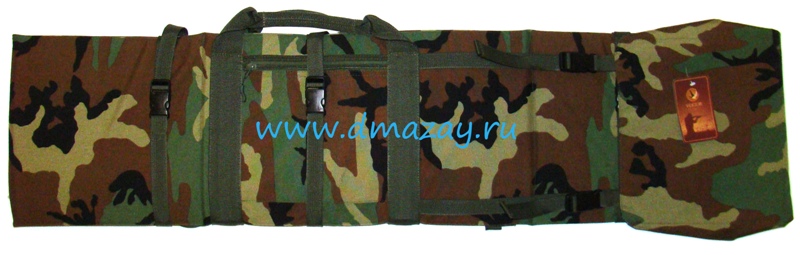 Чехол-рюкзак-мат снайперский (кофр) охотничий мягкий длиной 120-135 см для двух ружей VEKTOR (ВЕКТОР) А-10 (А10) из синтетической ткани (типа кордура), прокладкой из пенополиэтилена камуфлированный
