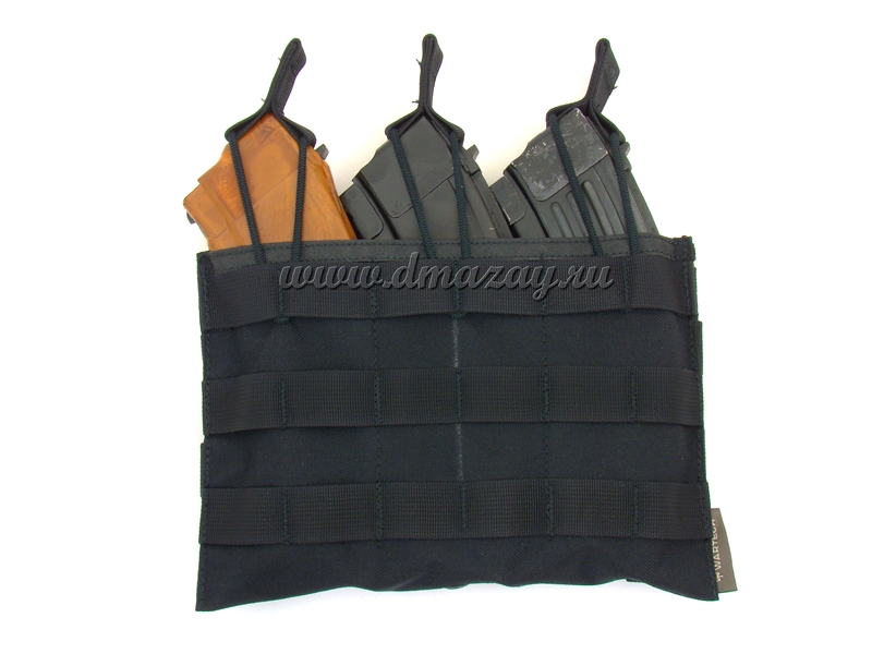 Подсумок Wartech MP-104-BK под 3 магазина АК, ЧЁРНЫЙ