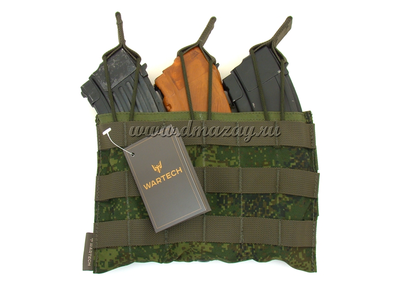 Подсумок Wartech MP-104-ZU под 3 магазина АК, КАМУФЛЯЖ